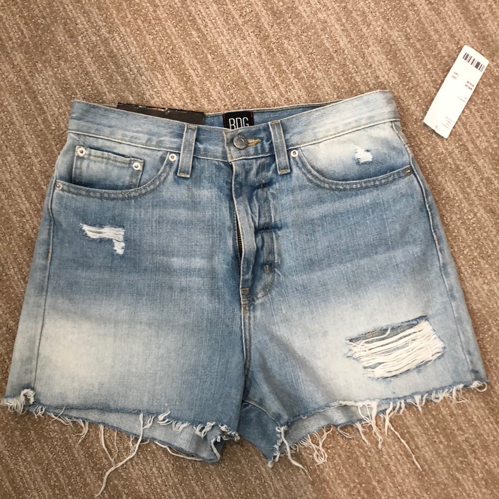 NWT Girlfriend High-Rise Denim Shorts